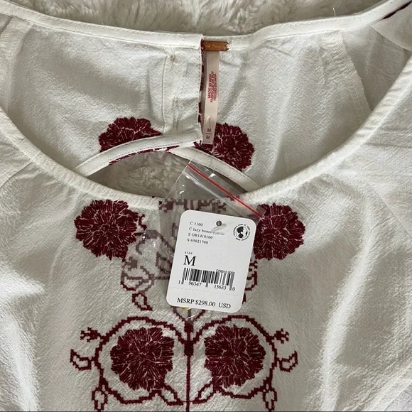 🌿NWT Free People Cactus Flower Embroidered Cotton Dress